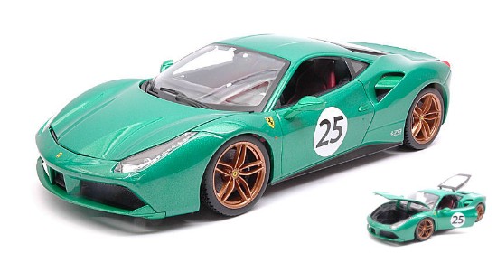 Immagine di FERRARI 488 GTB N.25 "THE GREEN JEWEL" 70th ANNIVERSARY 1:18