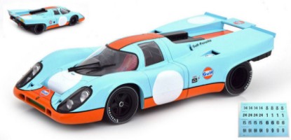 Immagine di PORSCHE 917K GULF PLAIN BODY WITH DECALS FOR 8 DIFFERENT RACE 1:18
