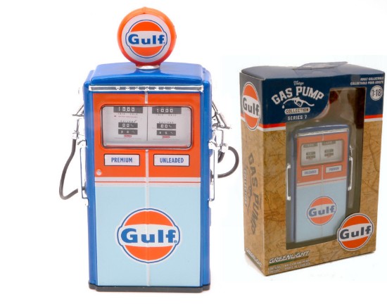 Immagine di POMPA BENZINA GULF VINTAGE GAS PUMPS SERIES 7 1:18