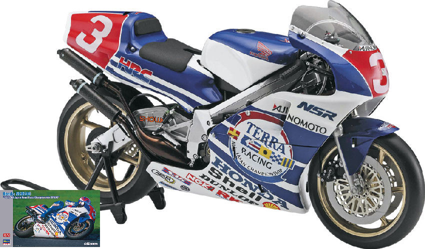ハセガワ1/12「ホンダNSR500 1989 #3宮城光」塗装済み完成品