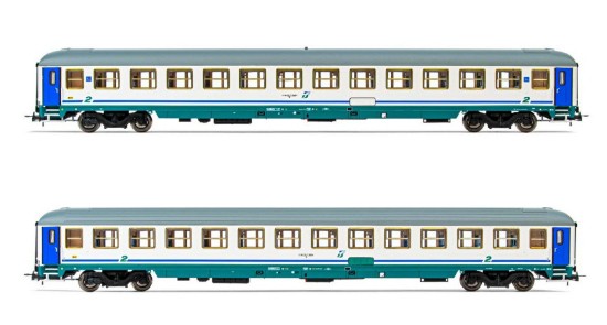 Immagine di FS 2 CARROZZE UIC-X '79/82 2a CL.LIVREA XMPR TRASP.METROPOLITANO REG.HO
