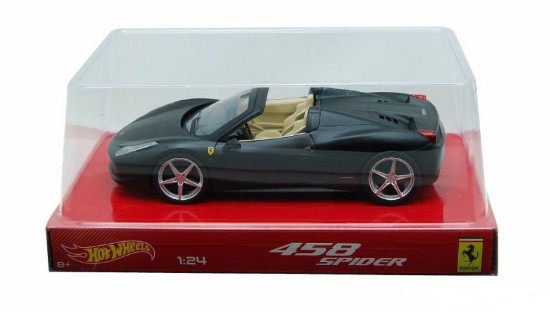 Immagine di FERRARI 458 ITALIA SPIDER MATT.BLACK  SCAT.ACETATO 1:24