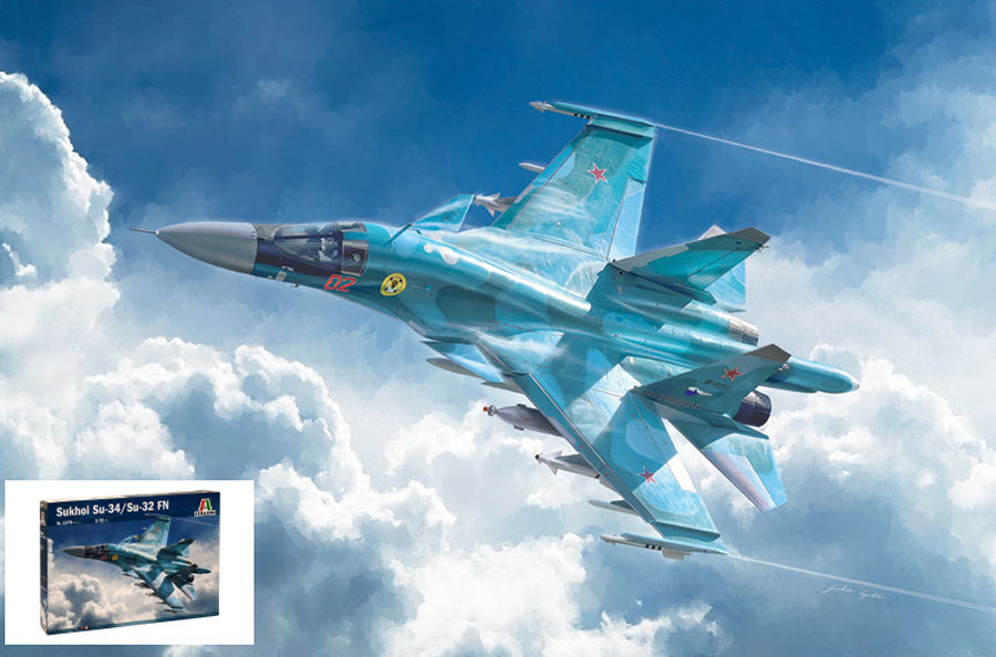 KIT MODELLINO AEREO STATICO ITALERI SUKHOI SU-34/SU-32 FN