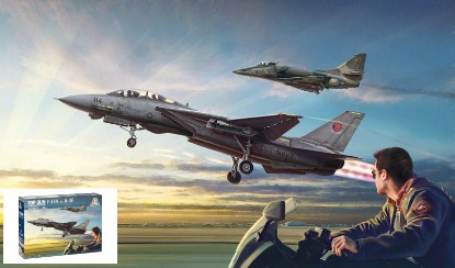 Immagine di US NAVY FIGHTER WEAPONS SCHOOL TOP GUN F-14A vs A4M KIT 1:72