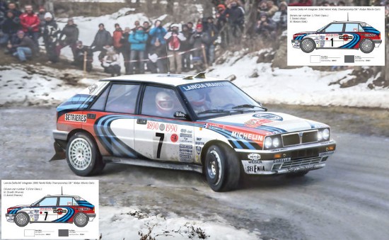 Immagine di LANCIA DELTA HF INTEGRALE MONTE CARLO 1990 VERSION N.1 OR N.7 KIT 1:24