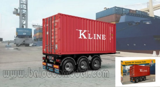 Immagine di TECNOCAR 20  CONTAINER TRAILER KIT 1:24