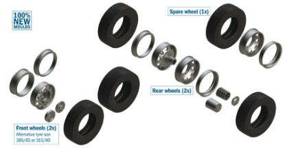 Immagine di EUROPEAN TRACTORS TYRES AND RIMS KIT 1:24