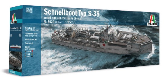 Immagine di SCHNELLBOOT TYP S-38 W/4.0 cm FLAK 28 (BOFORS) KIT 1:35