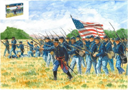 Immagine di UNION INFANTRY "AMERICAN CIVIL WAR" KIT 1:72