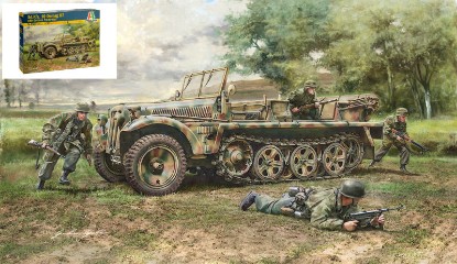 Immagine di SD.KFZ.10 DEMAG D7 WITH GERMAN PARATROOPERS KIT 1:35