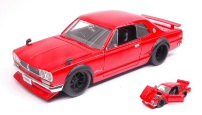 Immagine di NISSAN SKYLINE 2000 GT-R 1971  RED "JDM TUNERS" 1:24