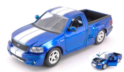Immagine di FORD F-150 SVT LIGHTNING 1999 METALLIC BLUE W/WHITE STRIPES cm 20