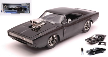 Immagine di DOM & DODGE CHARGER R/T BLACK FAST & FURIOUS W/FIGURE 1:24