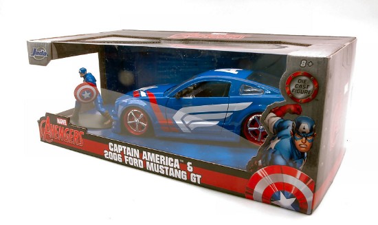 Immagine di FORD MUSTANG GT 2006 W/CAPTAIN AMERICA FIGURE 1:24
