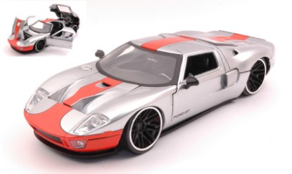 Immagine di FORD GT 2005 SILVER/ORANGE 1:24