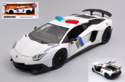 Immagine di LAMBORGHINI AVENTADOR SC 2017 STATE TROOPER CANDY BLUE 1:24