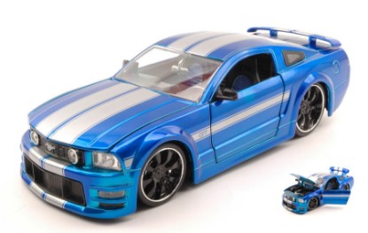 Immagine di FORD MUSTANG GT 2006 BLUE/SILVER 1:24