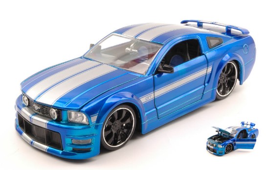Immagine di FORD MUSTANG GT 2006 BLUE/SILVER 1:24