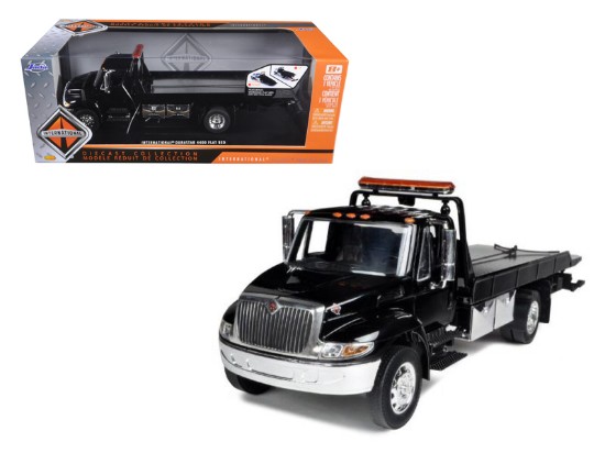 Immagine di INTERNATIONAL FLAT BED TOW TRUCK BLACK 1:24