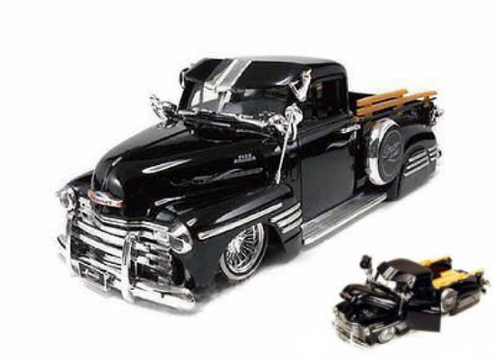 Immagine di CHEVY PICK UP 1951 KMC WHEELS BLACK 1:24