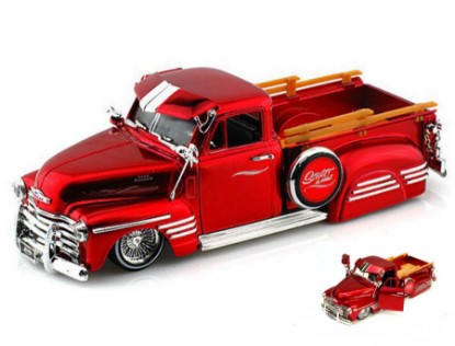 Immagine di CHEVY PICK UP 1951 KMC WHEELS RED 1:24
