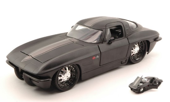 Immagine di CHEVY CORVETTE STINGRAY 1963 MATT BLACK 1:24
