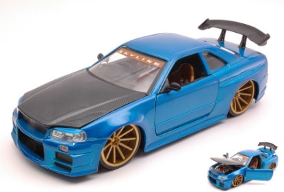 Immagine di NISSAN GTR R34 2002 BLUE 1:24
