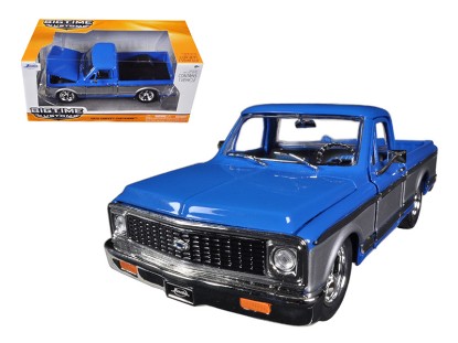 Immagine di CHEVY CHEYENNE 1972 PICK UP BLUE/SILVER 1:24