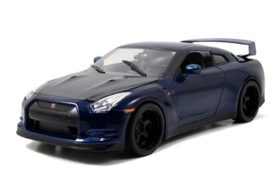 Immagine di BRIAN S NISSAN GT-R FAST & FURIOUS 7 2009 BLUE/CARBON 1:18