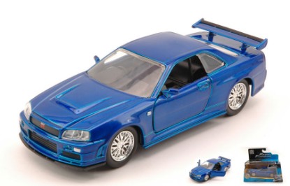 Immagine di NISSAN SKYLINE GT-R (R-34) FAST & FURIOUS METALLIC BLUE 1:32