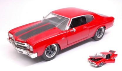Immagine di DOM S CHEVY CHEVELLE SS 1969 FAST & FURIOUS 7 GLOSS RED 1:24