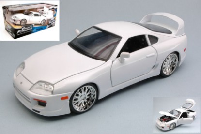 Immagine di BRIAN'S TOYOTA SUPRA 1995 FAST & FURIOUS WHITE 1:24