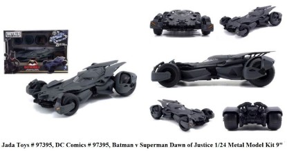 Immagine di BATMOBILE BATMAN VS SUPERMAN 2016 MATT BLACK 1:24