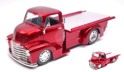 Immagine di CHEVY COE 1952 FLATBED METALLIC RED "JUST TRUCKS" 1:24