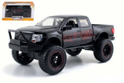 Immagine di FORD F-150 SVT RAPTOR OFF ROAD 2011 BLACK W/RED WRITING 1:24