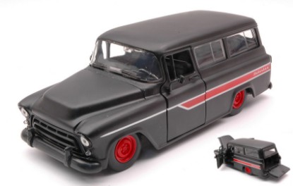 Immagine di CHEVY SUBURBAN 1957 MATT BLACK 1:24