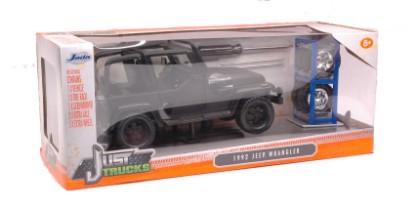 Immagine di JEEP WRANGLER 1992 MATT BLACK + SET WHEELS/TIRES 1:24