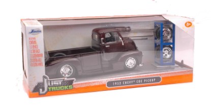 Immagine di CHEVY COE PICK UP 1952 METALLIC DARK BROWN + SET WHEELS/TIRES 1:24