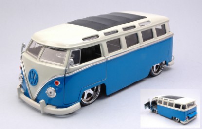 Immagine di VW BUS 1962 BLUE/WHITE 1:24