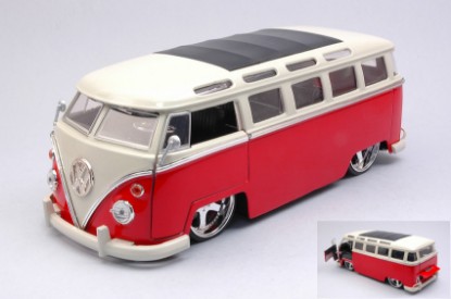 Immagine di VW BUS 1962 RED/WHITE 1:24