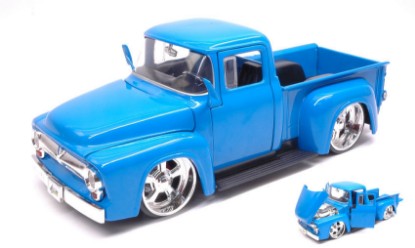 Immagine di FORD F-100 PICK UP 1956 BLUE "JUST TRUCKS" 1:24