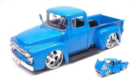 Immagine di FORD F-100 PICK UP 1956 BLUE "JUST TRUCKS" 1:24