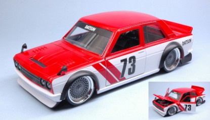 Immagine di DATSUN 510 1973 WIDEBODY N.73 WHITE/RED "JDM TUNERS" 1:24