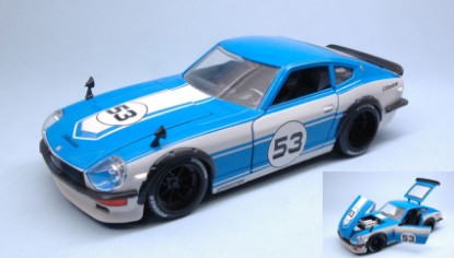 Immagine di DATSUN 240Z 1972 N.53 WHITE/BLUE "JDM TUNERS" 1:24