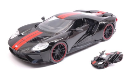 Immagine di FORD GT 2017 BLACK W/RED STRIPES "BIGTIME MUSCLE" 1:24