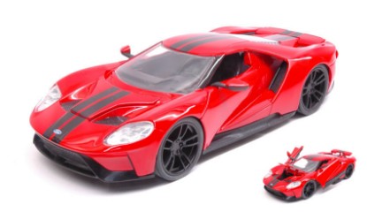 Immagine di FORD GT 2017 RED W/BLACK STRIPES "BIGTIME MUSCLE" 1:24
