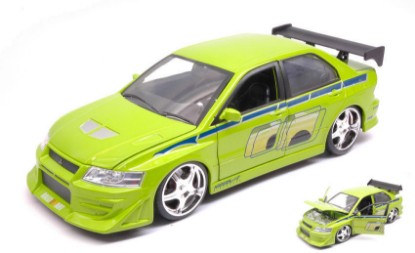 Immagine di BRIAN'S MITSUBISHI LANCER EVOLUTION VII FAST & FURIOUS LIGHT GREEN 1:24