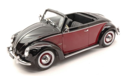 Immagine di VW 1200 HEBMULLER CONVERTIBLE 1949 BLACK/DARK RED 1:18