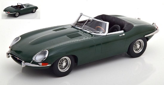 Immagine di JAGUAR E-TYPE CONVERTIBLE OPEN SERIES 1 1961 DARK GREEN 1:18