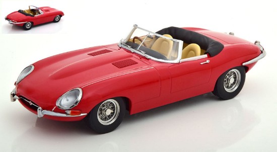 Immagine di JAGUAR E-TYPE CONVERTIBLE OPEN SERIES 1 1961 RED 1:18